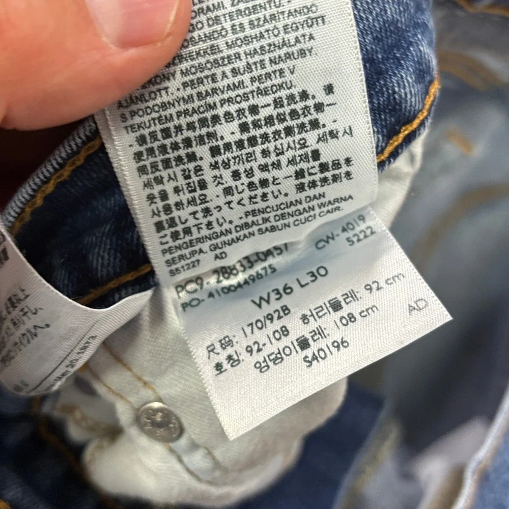 Levi's 512 Slim Taper Jeans W36 L30 Denim Cotton Stretch Blue Medium Wash